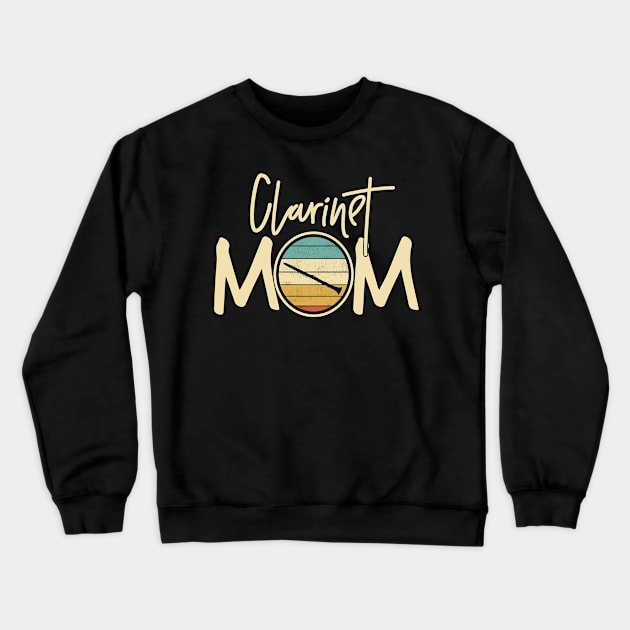Marching Band - Funny Retro Clarinet Mom Gift Crewneck Sweatshirt by DnB